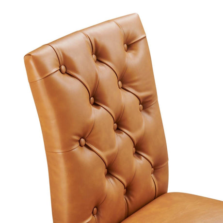 Duchess Button Tufted Vegan Leather Dining Chair - BUILDMYPLACE