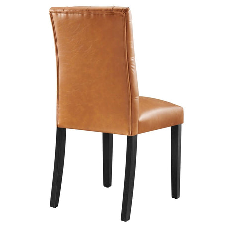 Duchess Button Tufted Vegan Leather Dining Chair - BUILDMYPLACE
