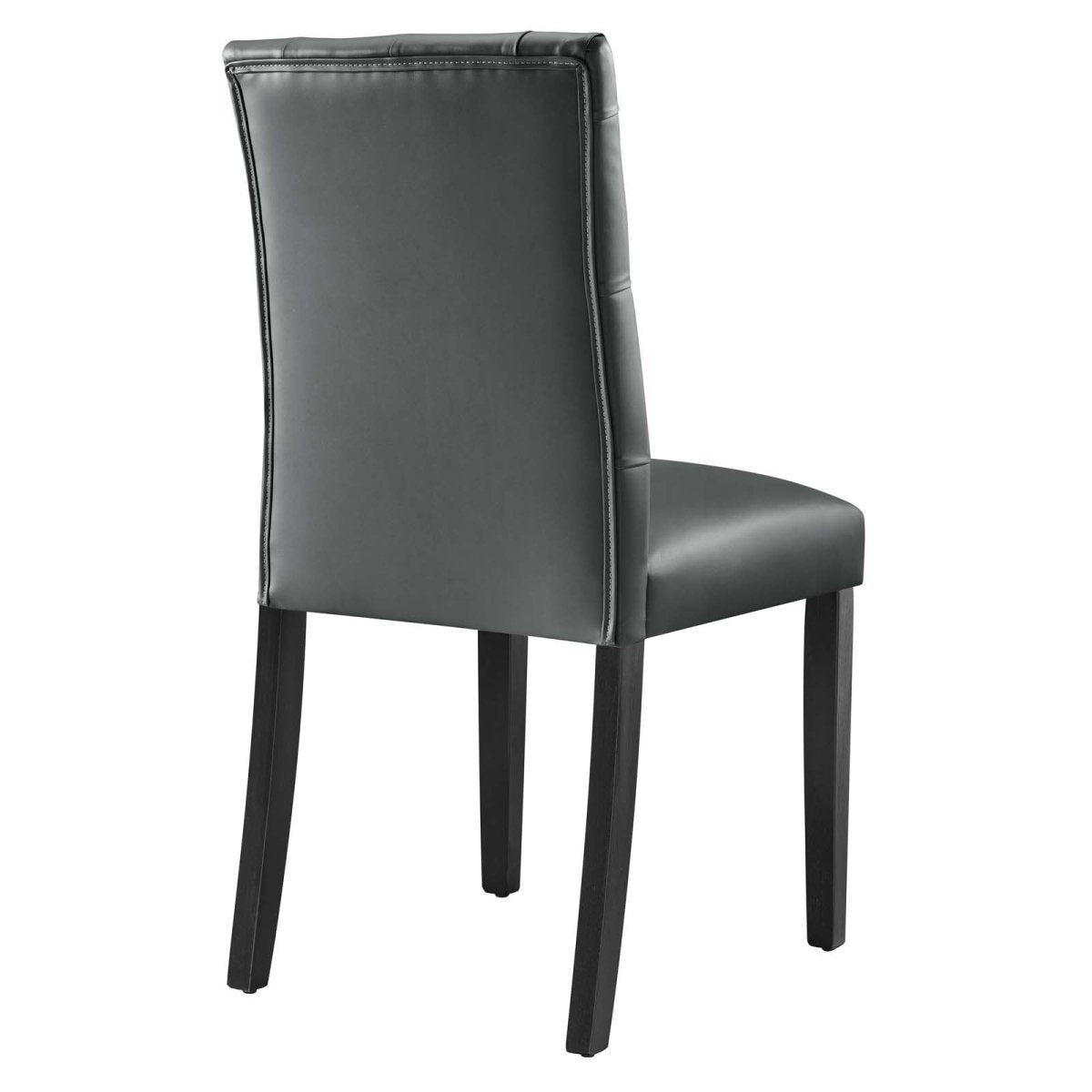 Duchess Button Tufted Vegan Leather Dining Chair - BUILDMYPLACE