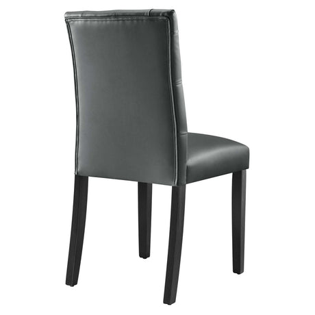 Duchess Button Tufted Vegan Leather Dining Chair - BUILDMYPLACE