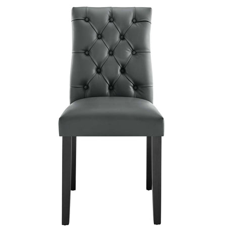 Duchess Button Tufted Vegan Leather Dining Chair - BUILDMYPLACE