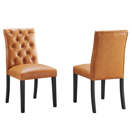 Duchess Dining Chair Vinyl Set of 2 - BUILDMYPLACE