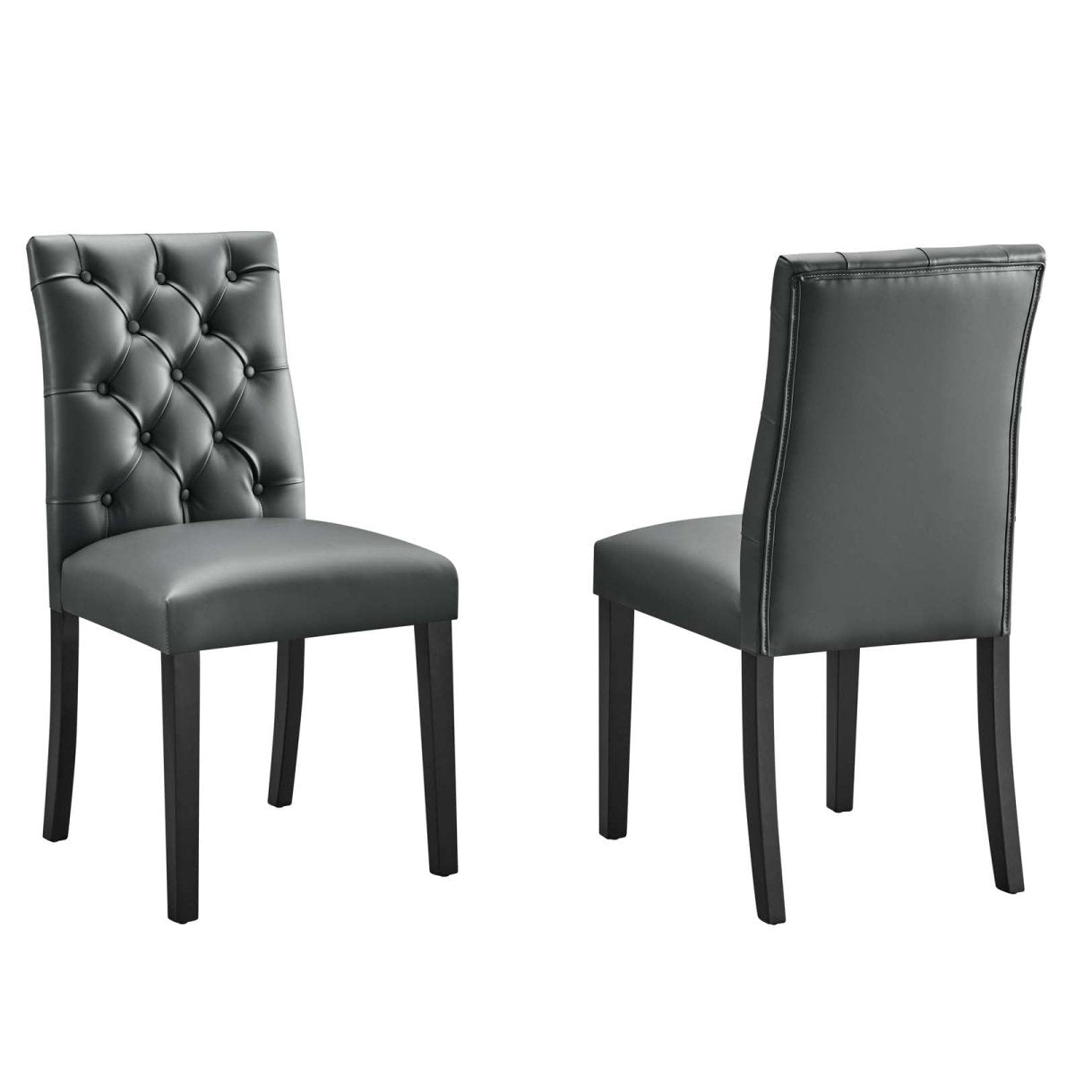 Duchess Dining Chair Vinyl Set of 2 - BUILDMYPLACE