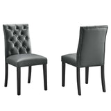 Duchess Dining Chair Vinyl Set of 2 - BUILDMYPLACE
