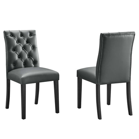 Duchess Dining Chair Vinyl Set of 2 - BUILDMYPLACE