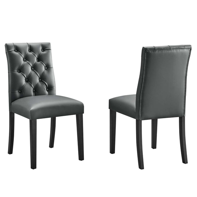 Duchess Dining Chair Vinyl Set of 2 - BUILDMYPLACE