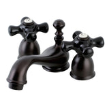 Duchess Mini - Widespread Bathroom Faucet With Black Procelain Handle - BUILDMYPLACE