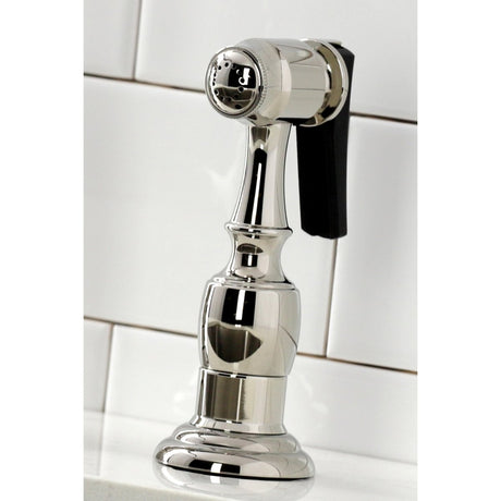 Duchess Traditional Bridge Kitchen Faucet with Brass Sprayer - BUILDMYPLACE