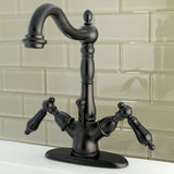 Duchess Two Handle Bathroom Faucet With Brass Pop Up & Cover Plate - BUILDMYPLACE