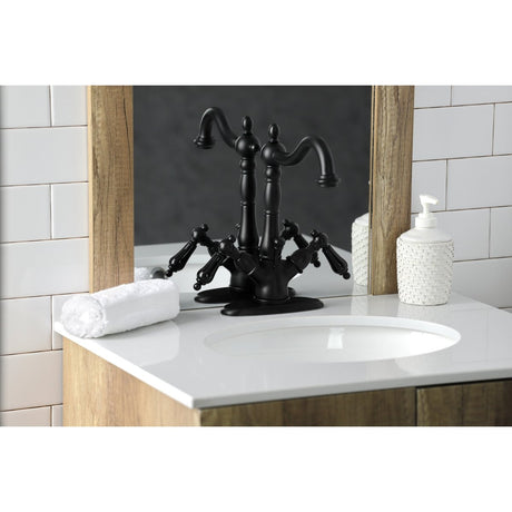 Duchess Two Handle Bathroom Faucet With Brass Pop Up & Cover Plate - BUILDMYPLACE