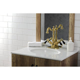 Duchess Two Handle Bathroom Faucet With Brass Pop Up & Cover Plate - BUILDMYPLACE