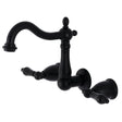 Duchess Two Handle Wall Mount Bathroom Faucet In Solid Brass Construction - BUILDMYPLACE