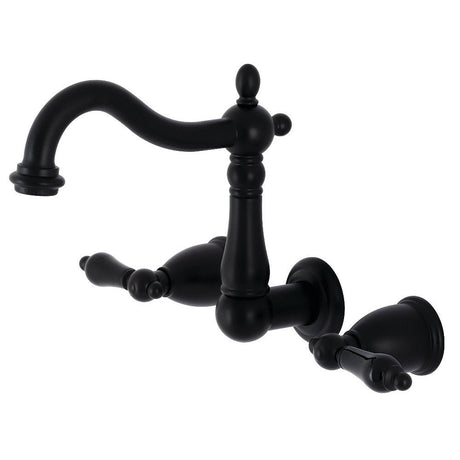 Duchess Two Handle Wall Mount Bathroom Faucet In Solid Brass Construction - BUILDMYPLACE