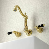 Duchess Two Handle Wall Mount Bathroom Faucet In Solid Brass Construction - BUILDMYPLACE