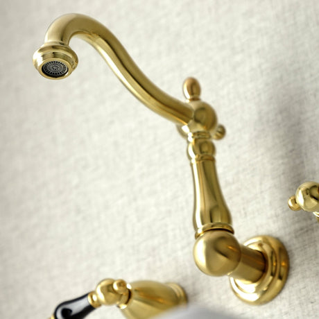 Duchess Two Handle Wall Mount Bathroom Faucet In Solid Brass Construction - BUILDMYPLACE