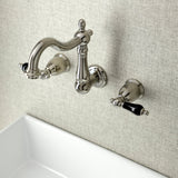 Duchess Two Handle Wall Mount Bathroom Faucet In Solid Brass Construction - BUILDMYPLACE