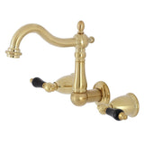 Duchess Two Handle Wall Mount Bathroom Faucet In Solid Brass Construction - BUILDMYPLACE