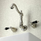 Duchess Two Handle Wall Mount Bathroom Faucet In Solid Brass Construction - BUILDMYPLACE