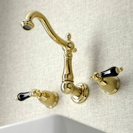 Duchess Two Handle Wall Mount Bathroom Faucet In Solid Brass Construction - BUILDMYPLACE