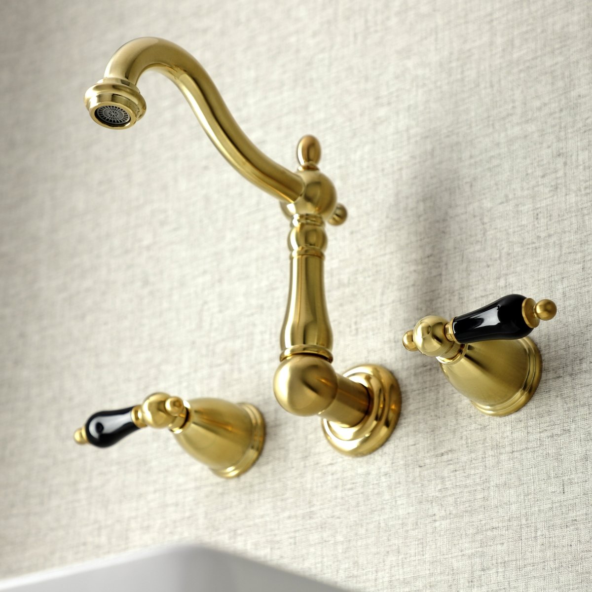 Duchess Two Handle Wall Mount Bathroom Faucet In Solid Brass Construction - BUILDMYPLACE