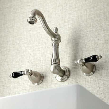 Duchess Two Handle Wall Mount Bathroom Faucet In Solid Brass Construction - BUILDMYPLACE