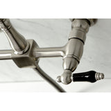 Duchess Wall Mount Traditional Bridge Kitchen Faucet with Brass Sprayer - BUILDMYPLACE