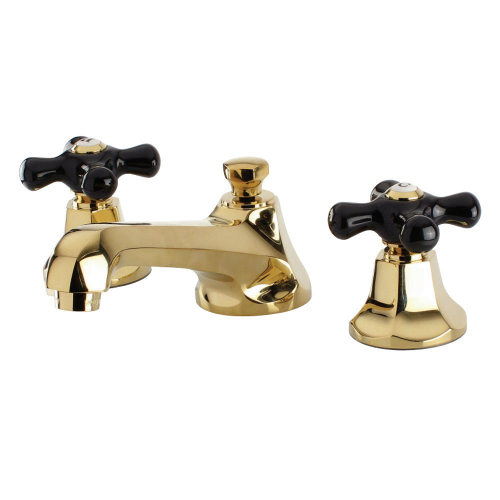 Duchess Widespread Bathroom Faucet W/ Brass Pop Up & 8" Faucet Center - BUILDMYPLACE