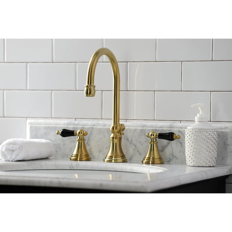 Duchess Widespread Bathroom Faucet With Brass Pop Up In 11.2" Spout Height - BUILDMYPLACE