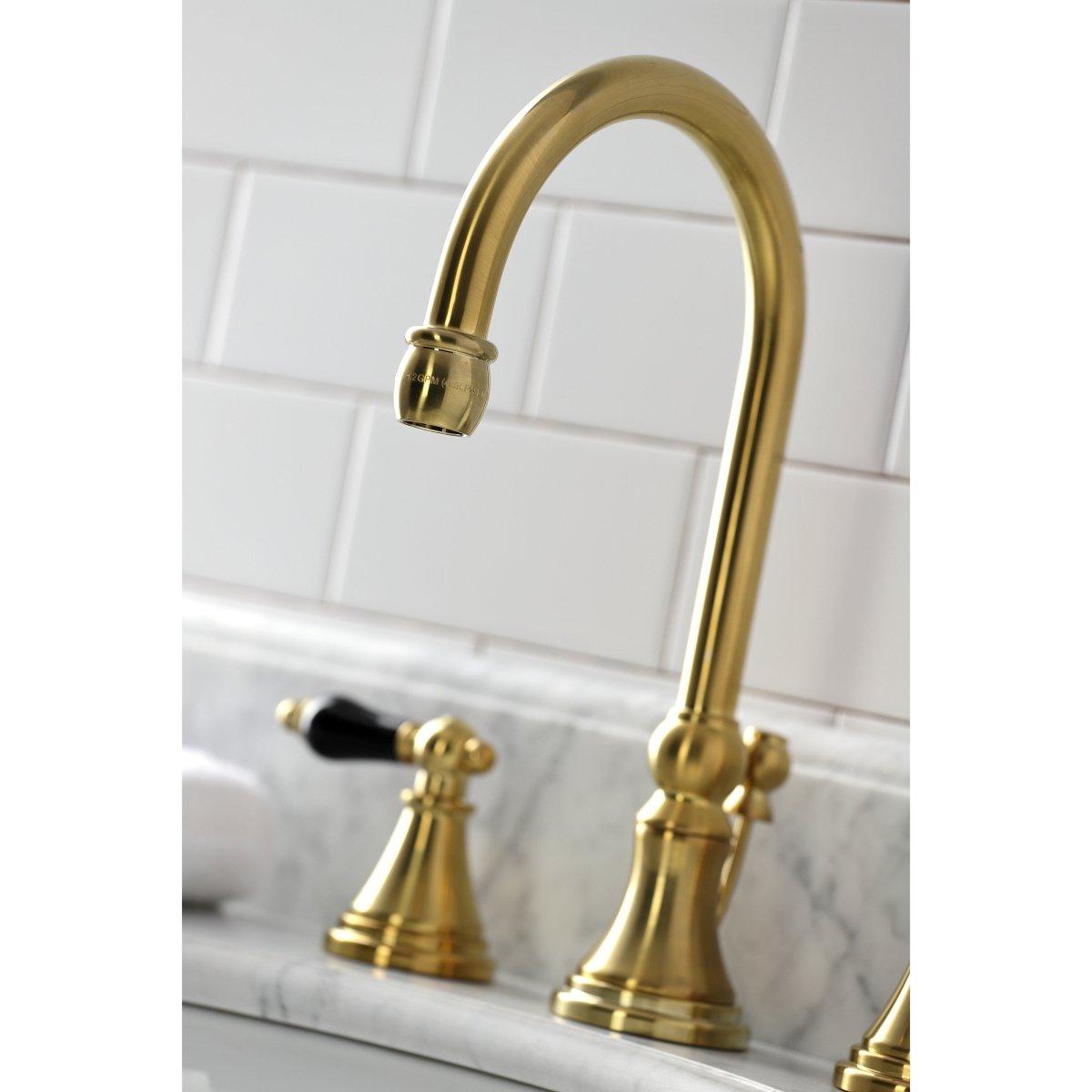 Duchess Widespread Bathroom Faucet With Brass Pop Up In 11.2" Spout Height - BUILDMYPLACE