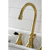 Duchess Widespread Bathroom Faucet With Brass Pop Up In 11.2" Spout Height - BUILDMYPLACE