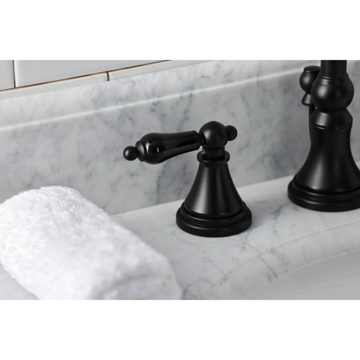 Duchess Widespread Bathroom Faucet With Brass Pop Up In 11.2" Spout Height - BUILDMYPLACE