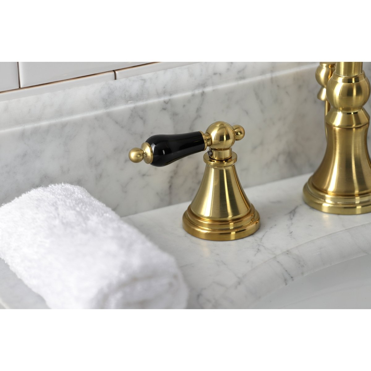 Duchess Widespread Bathroom Faucet With Brass Pop Up In 11.2" Spout Height - BUILDMYPLACE