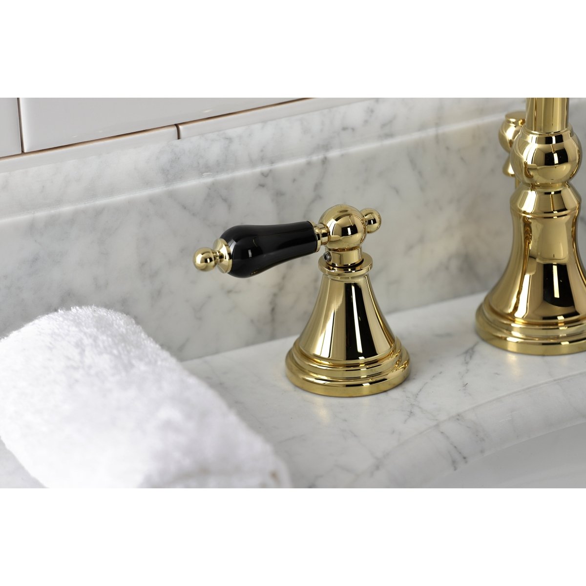 Duchess Widespread Bathroom Faucet With Brass Pop Up In 11.2" Spout Height - BUILDMYPLACE