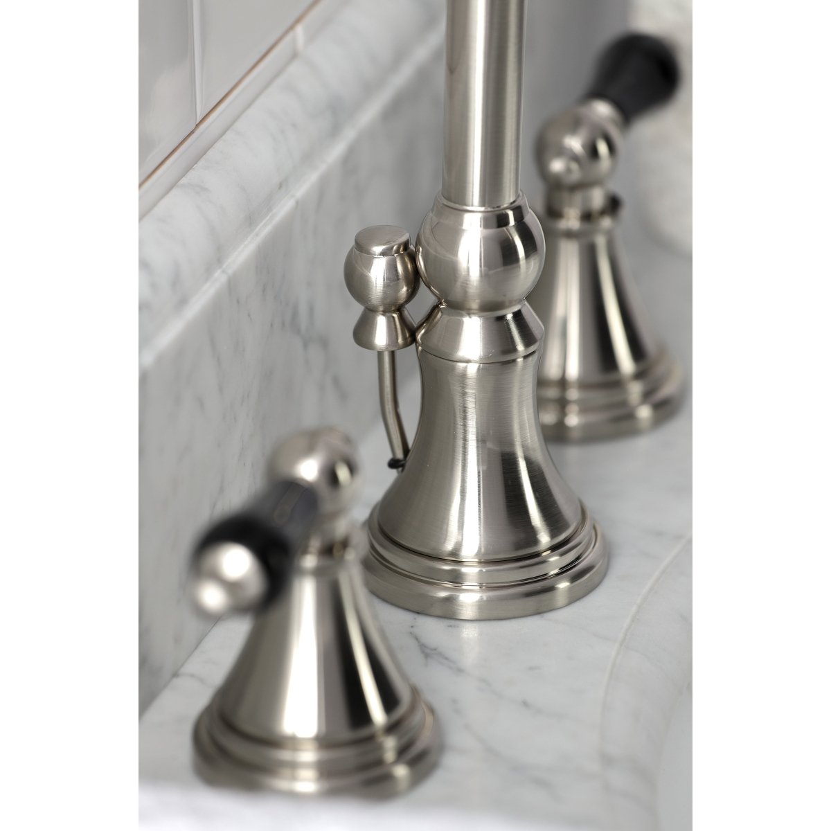 Duchess Widespread Bathroom Faucet With Brass Pop Up In 11.2" Spout Height - BUILDMYPLACE