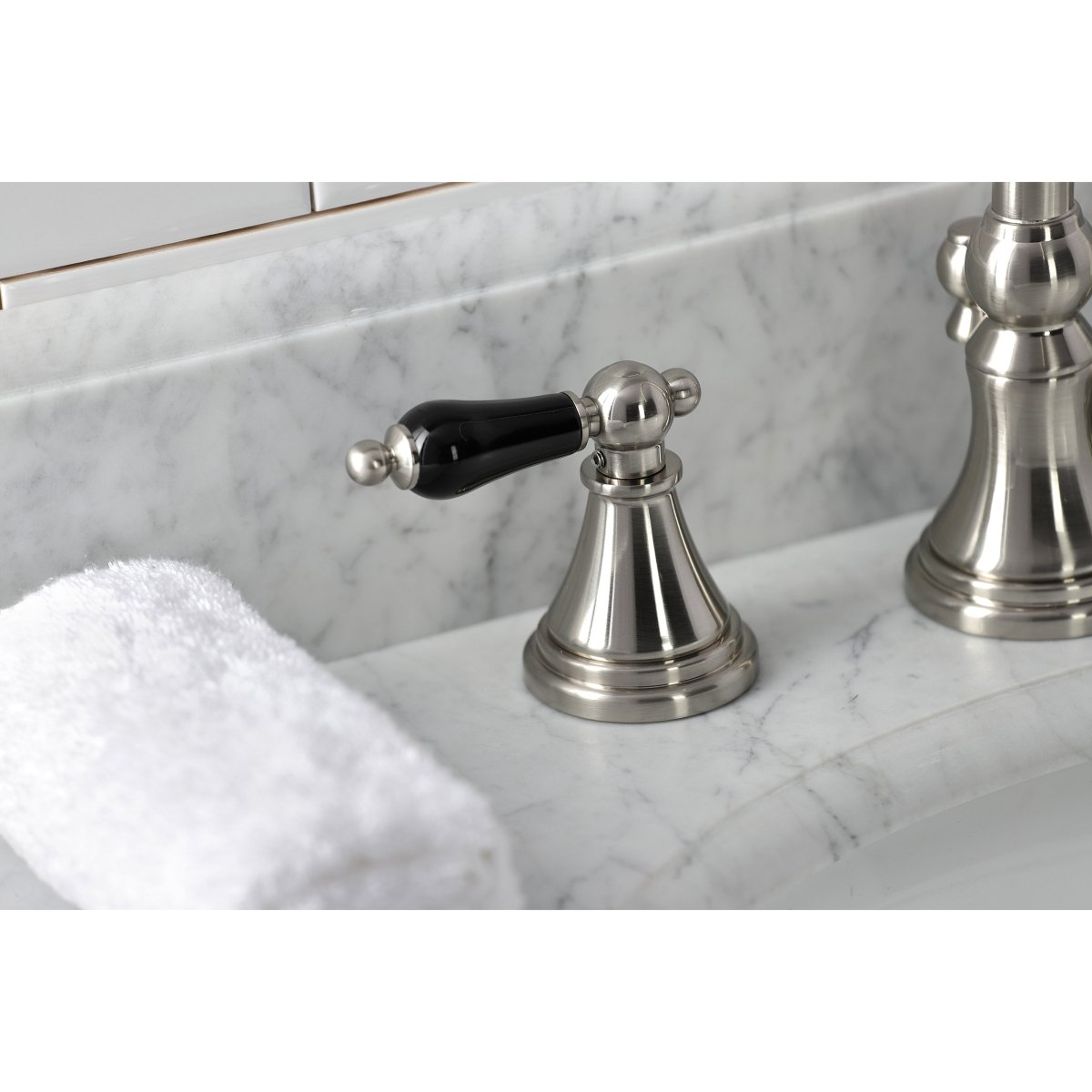 Duchess Widespread Bathroom Faucet With Brass Pop Up In 11.2" Spout Height - BUILDMYPLACE