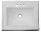 Dugout - Drop - In Porcelain Lavatory Sink 22 1/2" x 18 1/4" - BUILDMYPLACE