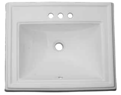 Dugout - Drop - In Porcelain Lavatory Sink 22 1/2" x 18 1/4" - BUILDMYPLACE