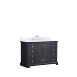 Dukes Freestanding Espresso Bathroom Freestanding Bathroom Vanity With Undermount Ceramic Sink with White Carrara Marble Top