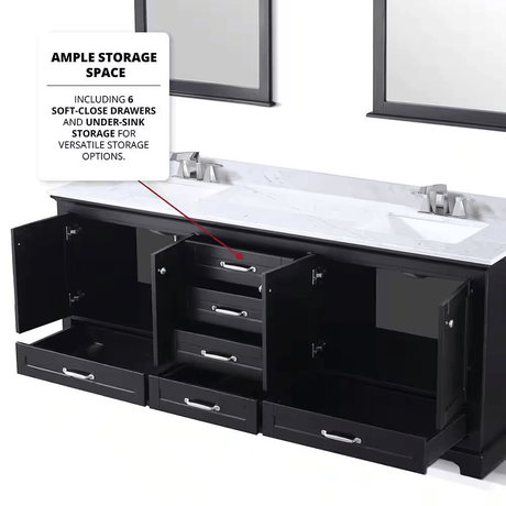 Dukes 80" Espresso Vanity Cabinet Only - BUILDMYPLACE