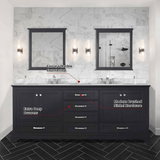 Dukes 80" Espresso Vanity Cabinet Only - BUILDMYPLACE