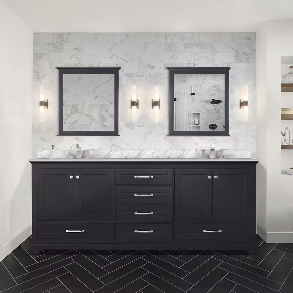 Dukes 80" Espresso Vanity Cabinet Only