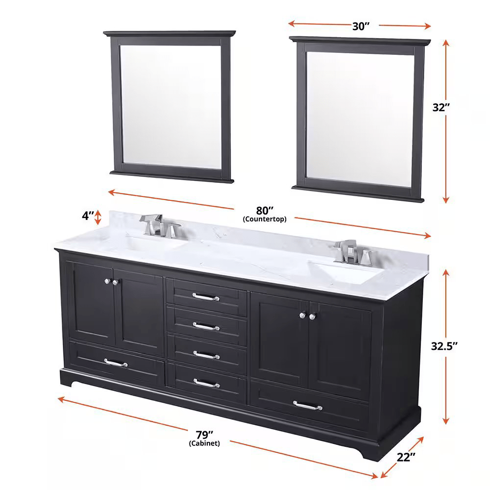 Dukes Freestanding Espresso Bathroom Freestanding Bathroom Vanity With Undermount Ceramic Sink with White Carrara Marble Top