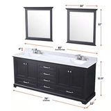 Dukes Freestanding Espresso Bathroom Freestanding Bathroom Vanity With Undermount Ceramic Sink with White Carrara Marble Top