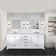 Dukes 80" White Vanity Cabinet Only - BUILDMYPLACE