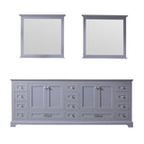 Dukes 84" Dark Grey Freestanding Bathroom Vanity Cabinet Without Top & 34" Mirrors - BUILDMYPLACE