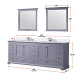 Dukes 84" Dark Grey Vanity Cabinet Only - BUILDMYPLACE