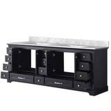 Dukes Freestanding Espresso Bathroom Freestanding Bathroom Vanity With Undermount Ceramic Sink with White Carrara Marble Top