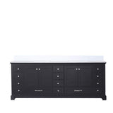 Dukes Espresso Freestanding Bathroom Vanity with White Quartz Top, White Square Sink