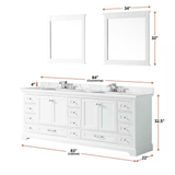 Dukes 84" White Vanity Cabinet Only - BUILDMYPLACE