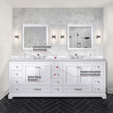 Dukes 84" White Vanity Cabinet Only - BUILDMYPLACE